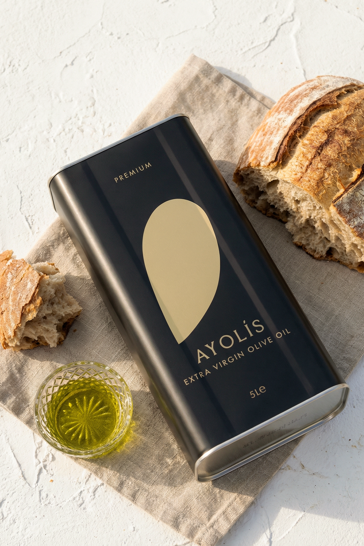Ayolis Premium Gourmet Trilye Extra Virgin Olive Oil, 5L – Early Harvest, Cold Pressed