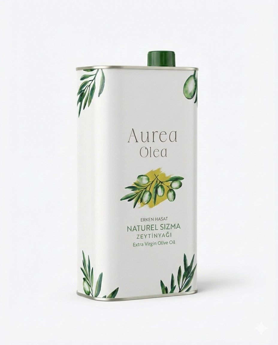 Aurea Olea 1L Natural Extra Virgin Olive Oil (33.8 fl oz), Cold Extracted, Early Harvest