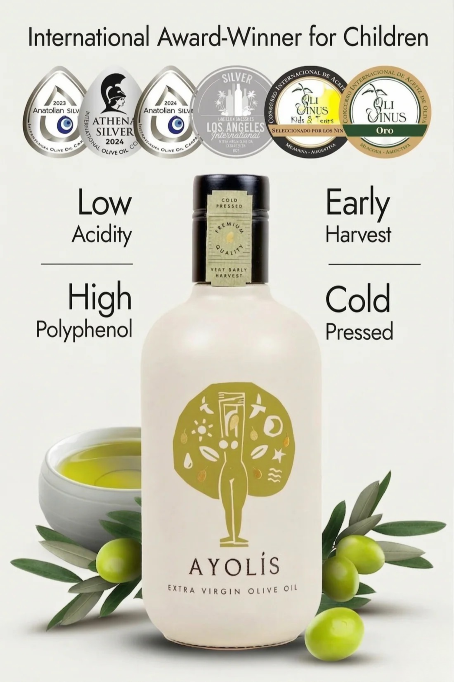 Ayolis Premium Mother & Baby Early Harvest Extra Virgin Olive Oil, 500ml