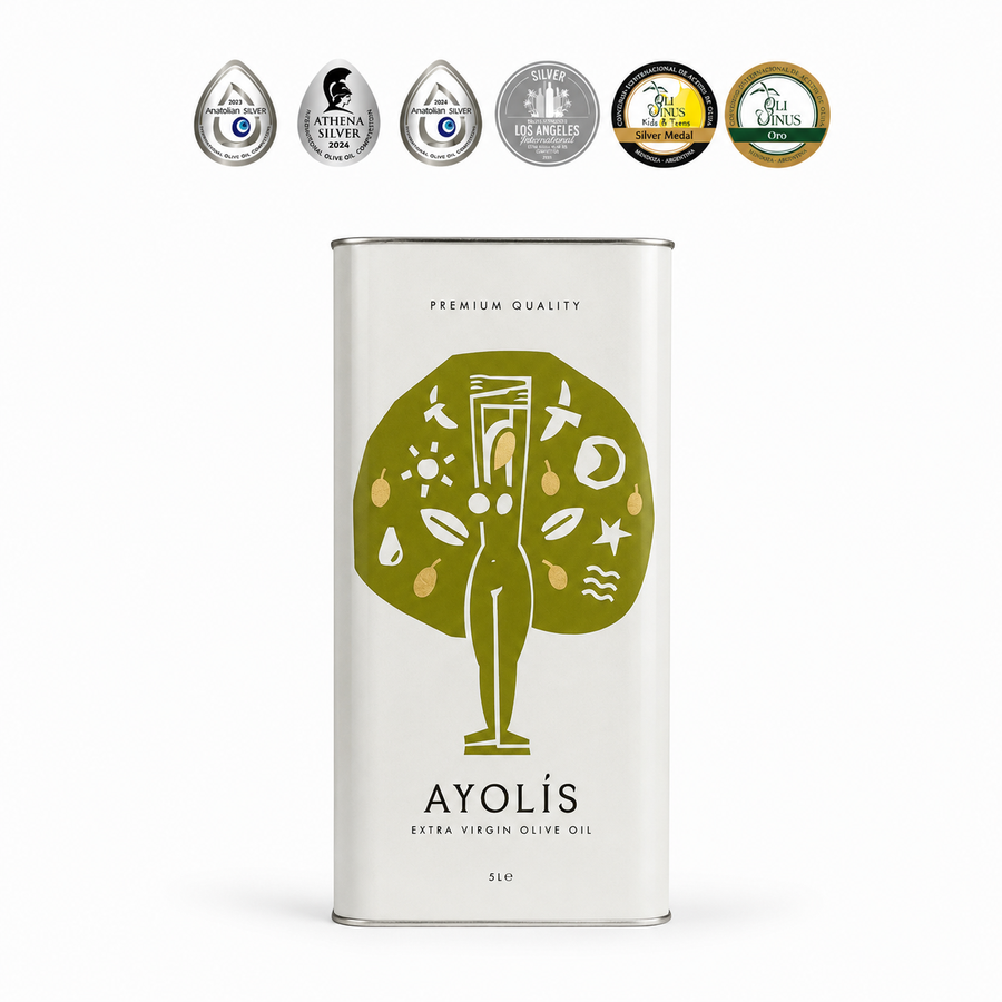 Ayolis Premium Mutter & Baby natives Olivenöl extra aus früher Ernte, 5 L – hoher Polyphenolgehalt, kaltextrahiert