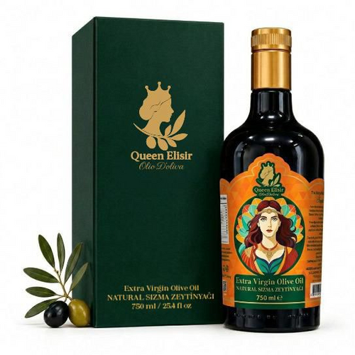 Queen Elisir Lascarina Harmony Blend natives Olivenöl extra mit Geschenkbox, 750 ml