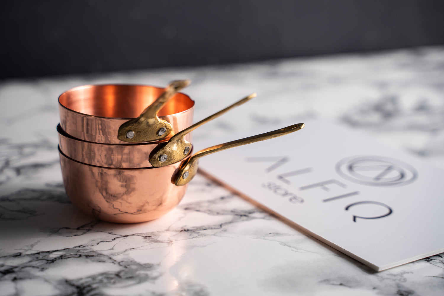 Set of 3 Solid Copper Melting and Serving Pot (3 x 150 ml) | Handmade Hammered 100% Solid Copper Pots Set