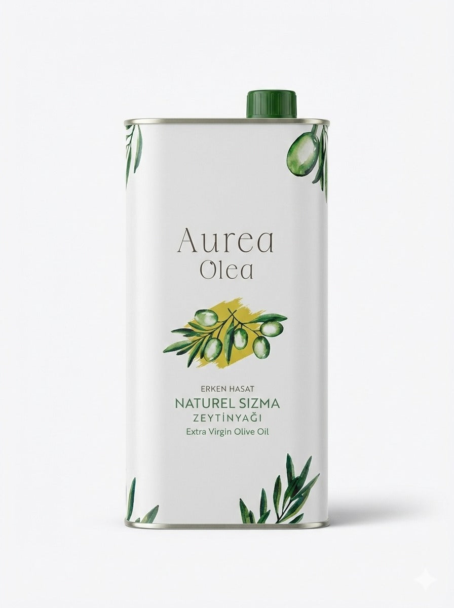 Aurea Olea 1L Natural Extra Virgin Olive Oil (33.8 fl oz), Cold Extracted, Early Harvest
