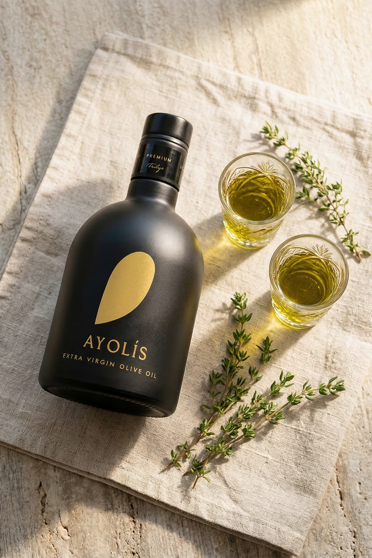 Ayolis Premium Gourmet Trilye Extra Virgin Olive Oil, 500ml – Early Harvest, Cold Pressed