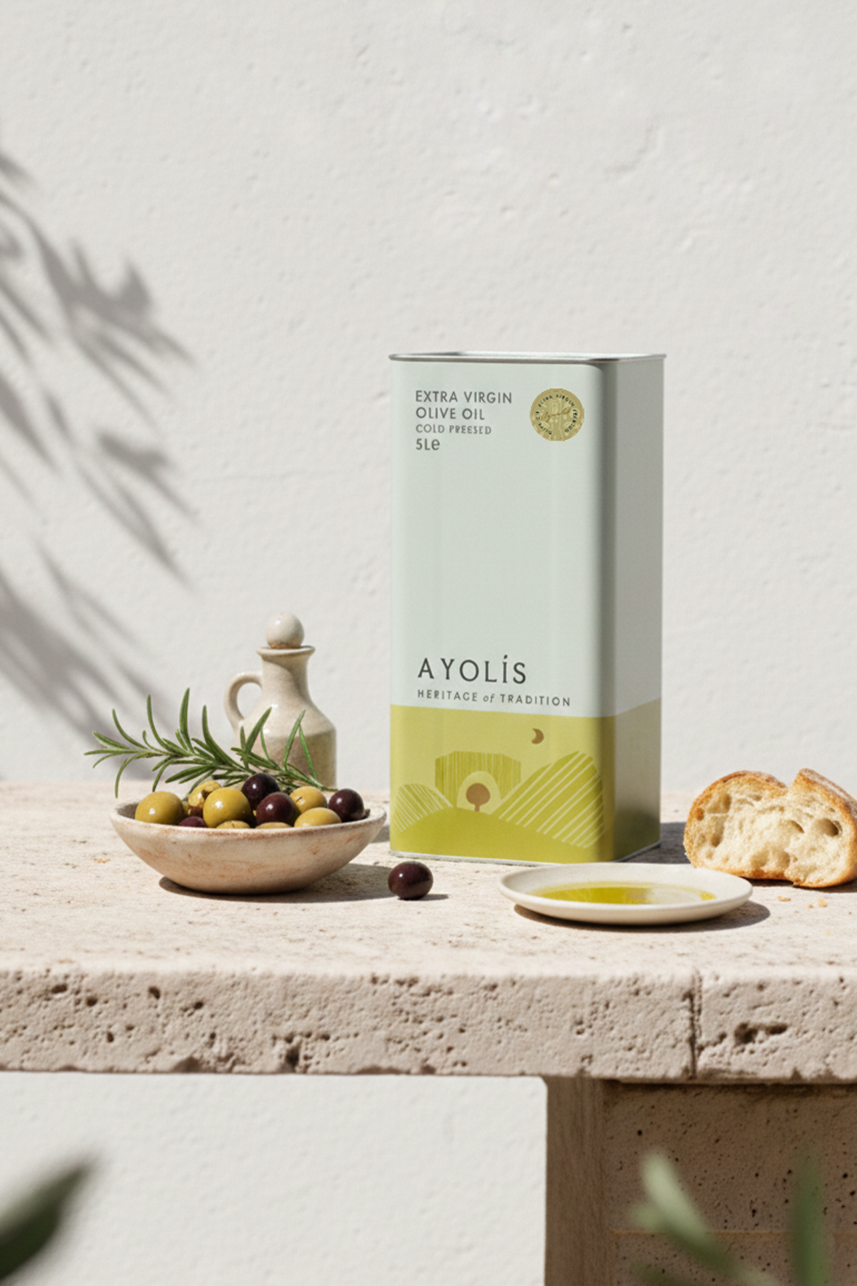 Ayolis Premium Chef Ayvalık Extra Virgin Olive Oil, 5L – Cold Pressed